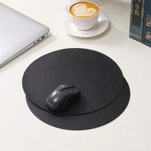 1pc Small Round Single/Double-Sided Solid Color Mouse Pad, Non-Slip Computer Office Gaming Desk Mat For Women