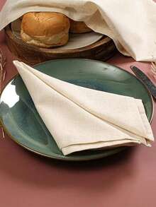 1/6/12 Stück Bauernhaus-Stil beige Leinen Servietten, geeignet für Bankette, Dining, Restaurants, Küche, Tischdekoration, atmungsaktiv und leicht, 40x40cm/45x45cm