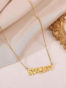 1 buc colier cu nume personalizat pentru femei, pandantiv cu litere cursive personalizate, din oțel inoxidabil, bijuterii pentru bărbați, lanț, guler Choker