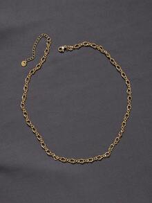 1 قلادة سلسلة عنق مجدولة مخصصة، سلسلة عنق من الفولاذ المقاوم للصدأ مناسبة للاستخدام اليومي للنساء، هدية عيد ميلاد أو عطلة للأم أو الصديقة أو الصديق