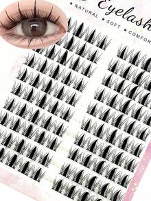 !! !10Rows Cosplay DIY Natural Clusters Eyelash, False Individual Eyelashes, Soft Eyelashes Bunches, Manga Lashes Thick For Makeup Lash Clusters, Eyelash Clusters, Individual Eyelashes, Lashes, Fake Lashes.Random Style Delivery.