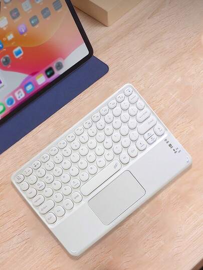 AKKHOO Tastatură magnetică wireless, tastatură wireless portabilă cu control tactil, potrivită pentru tablete, smartphone-uri, tastatură wireless de birou