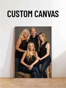 1pc Customized Canvas Wall Art, Frameless Poster, Cozy Indoor Framed Canvas Painting, Valentine's Day Gift, Wedding Memento, Mother's/Father's Day Gift, Personalized Commemorative Gift, New Year Decor - Multicolor - View 4