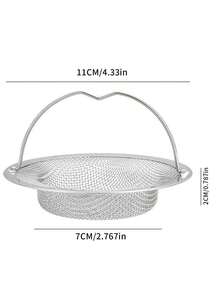 1pc Lightweight Kitchen & Bathroom Sink Drain Filter, For Vegetables & Debris, Hair Catcher For Bathroom Drain, Rust-Resistant, Easy To Clean, Durable, With Small Handle For Easy Removal And Cleaning To Keep Sink Fresh And Clean