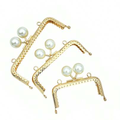 8.5cm, 10.5cm, 12.5cm Wallet Metal Frame, High-End Light Gold Wallet Hardware Accessories, Handmade Bag Lock Clasp