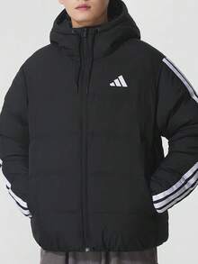 Adidas ESS 3S P D HD J Herren Daunenjacke, Neuer Sportoutfit Winter 2025, Outdoor Winddicht Warm Kapuzen Dicke Jacke, KH3987