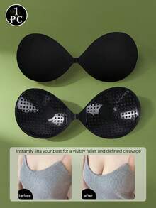 半件装女士隐形硅胶无肩带聚拢文胸 | 瞬间提升胸部，适合露背连衣裙和特殊场合