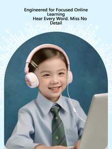 PHILIPS TAK2000 Over-Ear Children's Hearing, Primary School Online Class Learning, Low Decibel Protection Wired Headphones With Headsets, Daily Learning Supplies, Other Stationery, Game Headphones, Office Education, Online Class Learning