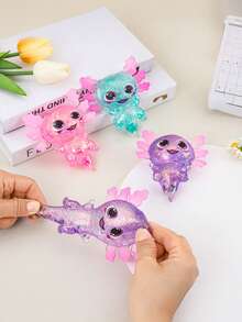 1/3/4/5个装闪光水晶蝾螈慢回弹软绵绵减压玩具，可爱小物件，Tabaa挤压玩具，便携式减压玩具，适合所有年龄段，包括自闭症儿童，是节日、生日、复活节、万圣节、圣诞节、圣诞袜填充物、派对礼物的完美之选，男孩蓝色，女孩粉色，儿童游戏，儿童玩具 - 彩色 - 查看 12