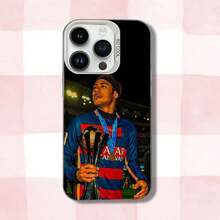 Custodia per telefono compatibile con Neymar, in bianco opaco, antiurto, compatibile con modelli 16, 15, 14, 13, 12, 11, Pro, XS, Max, Plus, Mini, SE e modelli Galaxy S17, S17 Pro, S17 Pro Max