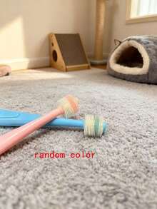 Color Random Pet Toothbrush Soft Bristle Brush For Pet Oral Cleaning, 360° Cleaning Toothbrush For Teeth Cleaning, Pet Grooming, Pet ProductsSmall Pet Toothbrush For Dogs And Cats For Deep Cleaning Teeth