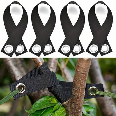 2/4/8 Stücke Schwerlast Baum Windbrecher - Einstellbare Pflanzenstützanker mit perforierten Sicherheitsriemen, zum sicheren Befestigen von Bäumen, um Zusammenbruch und Schäden durch Hurrikane und Stürme zu verhindern, Baumhalterungen, Camping-Werkzeug-Zubehör, Zeltanker