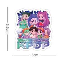 55pcs Cartoon Creative K-Pop Witch Hunter Group Decorative Stickers - DIY Personalized Decals For Journals, Phones, Computers & Desks