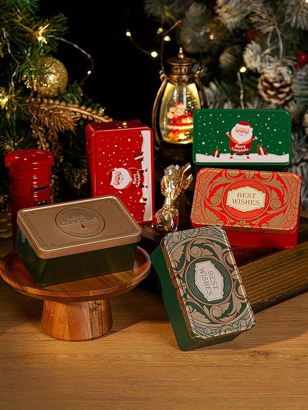 Christmas Candy Box, Candy Biscuit Packaging Box, Christmas Small Item Storage Box, Christmas Decoration Box, Christmas Celebration Party Supplies, Christmas Gift Packaging Box, Christmas Creative Box