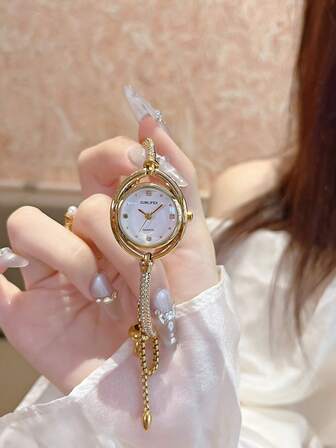 SUNL IFEX 品牌 1 件时尚水钻可调节手链手表，简约奢华风格女士手表适合日常佩戴、节日、万圣节、圣诞节礼物