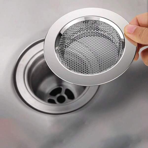 Colador de acero inoxidable para fregadero, atrapador de drenaje de lavabo, cesta de filtro de drenaje de fregadero de cocina