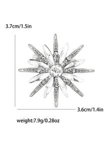 Fashion Rhinestone Eight Pointed Star Brooches For Women Unisex Star Pins Banquet Clothing Accessories/Friends Gathering Badges Gifts
