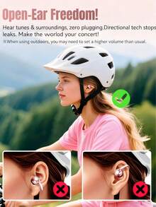 Kinglucky Clip-On Earbuds, Open-Fit Wireless Bluetooth 5.4 Headphones With Microphone, 50-Hour Battery Life, Noise Cancelling, Waterproof, Sports Earbuds, Comfortable For Workout, Compatible With IOS And Android Phones, Gaming Headset With Speaker And Microphone, Holiday Gift, Valentine's Day Gift, Christmas Gift, Essential For Autumn/Winter Vacation, Must-Have For Camping And Travel, Travel Accessories, Camping Supplies - Gold - View 8