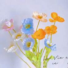 1 Stück künstliche Mohnblumen Hochzeitsdekoration, DIY Party Dekoration, Braut Bouquet Dekoration, Heim Tisch Dekoration, Hochzeit Blumen Dekoration, für Hochzeitsdekoration, Braut Hintergrund Requisiten, Handsträuße, Geschenkdekoration, Restaurant Tisch Mittelstücke, Bouquet Füllmaterial, auch für Weihnachten, Halloween, Erntedankfest, Homecoming, Valentinstag, Lehrertag, Muttertag