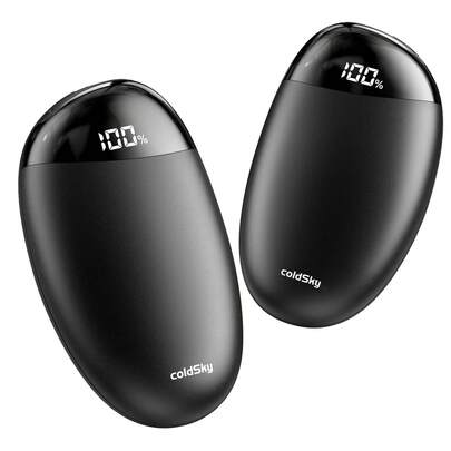 coldSky ColdSky Handwärmer Wiederaufladbar 2er Pack mit Anzeigefenster, 2-in-1 magnetische kabellose elektrische Handwärmer, tragbarer Taschenwärmer als Geschenk für Frauen & Männer
