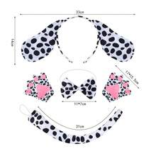 Neue Ankunft modischer, vielseitiger, beliebter Haarreif mit Hundeohren mit Punkten, Bühnenkostüm-Zubehör-Set für Spiele und Auftritte, Halloween