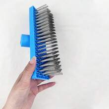 Langstiel-Bodenbürste aus Edelstahl, vielseitig und langanhaltend, ohne Strombedarf, perfekt für gründliche Reinigung von Terrassen, Bädern, Fliesen, Fugen, Küchen, Schwimmbädern, Terrassen und Garagen