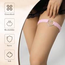 2 Pcs Adjustable Heart Shaped Garter Belts NonSlip Elastic Thigh Garters For Women Lace Design Perfect For Parties#SSDD B BJNHMJ