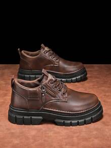 Zapatos casuales clásicos para hombres, adecuados para ir al trabajo y salidas, diseño de suela gruesa versátil para un aspecto premium, una opción ideal para la temporada de bodas