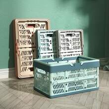 Foldable Storage Basket For Food Snacks - Red - View 8