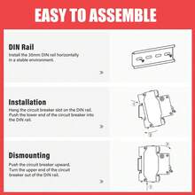 1 pezzo Interruttore automatico monofase 10A/16A/20A/32A/50A/63A, adatto per protezione dell'illuminazione, accessori per installazione elettrica, interruttore automatico per piccoli circuiti, interruttore automatico per uso domestico, scatola interruttori, interruttore intelligente, elettrica, cablaggio domestico, design compatto, struttura durevole, ingegneria di precisione, protettore di circuito, manutenzione professionale, installazione domestica