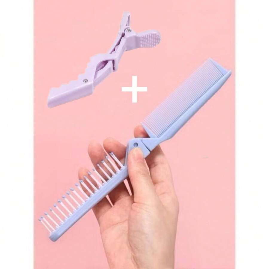 Kit Presilha e Escovas para cabelo dobráveis ​​para viagem