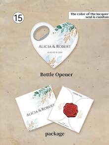 1PCCustomized Heart-Shaped Bottle Opener With Packaging. Personalized Wedding Return Gift Magnetic Bottle Opener, An Excellent Gift For Brides, Heart-Shaped Wedding Souvenirs And Thank-You Card Magnetic Bottle Opener, Customized Return Gifts, Father Gifts.