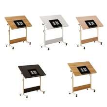 Adjustable Standing Desk, Mobile Stand Up Desk With Wheels, Portable Home Office Computer Workstations For Sitting And Standing - Maple - View 8