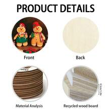 Christmas Gingerbread Man Coasters, Add A Sweet Touch To Your Holiday With These Wooden Coasters, Suitable For Coffee, Tea And Beverages, An Ideal Choice For Home And Restaurant Decor, Gingerbread Man Coasters, Snowman Coasters, Gingerbread Christmas Decor, Holiday Tableware, Holiday Themed Decor, Durable Wood, Holiday Shoppers, Gift Buyers