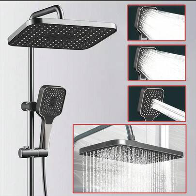 1/2个 12.2英寸超大雨淋式花洒，高压花洒，带二合一手持喷头，豪华浴室配件，打造极致淋浴体验 浴室配件 浴室工具