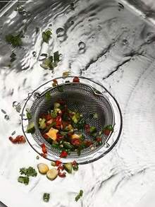 1pc Lightweight Kitchen & Bathroom Sink Drain Filter, For Vegetables & Debris, Hair Catcher For Bathroom Drain, Rust-Resistant, Easy To Clean, Durable, With Small Handle For Easy Removal And Cleaning To Keep Sink Fresh And Clean