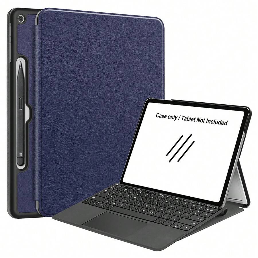 PU Leather Case For 2025 Microsoft Surface Pro 12 Inch Anti-Crack Cover SurfacePro12 Protective Casing Stand Holder - Màu xanh hải quân - Xem 1