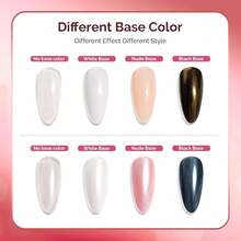 2Pcs Chrome Nail Powder For Gel Nails, Pearl Powder Mirror Effect Pigment Pearlescent Mermaid Pigment Pearl Glitter For Home DIY Salon Use{"Color_name":"WhiteandGold"} - 白與金 - 查看 5