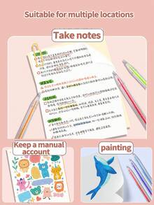 1pc Gel Pen, High-Quality Glowing Colorful Glitter Pen, 48/36/24/18/12/8 Colors Available, Student Planner Highlighter Marker Pen, Drawing Colored Pen