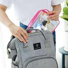 12/6 حقيبة شاطئ صيفية مجموعة أكياس مستحضرات التجميل الشفافة من البي في سي مع سحاب ومقبض، حقيبة سفر محمولة، حقيبة منظمة للرحلات والعطلات، ضروريات السفر، اكسسوارات السفر، حقيبة مستحضرات تجميل مقاومة للماء للسفر للحمام، سعة كبيرة للرجال والنساء