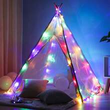 1 pieza Luces de cadena en forma de globo LED de 10/20/40/80, luces de hadas, alimentadas por batería, adecuadas para decoración comercial interior/exterior, camping, boda, fiesta, carpa, globo, jardín, guardería, dormitorio, patio de recreo, decoración de árbol de Navidad (excluyendo batería)