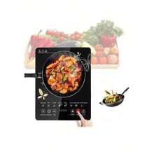 Portable Induction Cooktop, 2200 Watt On/Off Induction Hot Plate With LCD Sensor Touch Cooking Program Presets Pot Detection And Automatic - Black - View 1