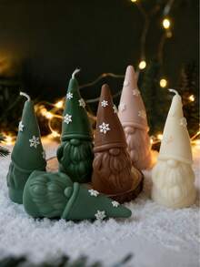 Molde de vela con diseño de copo de nieve y gnomo, molde de silicona resistente al calor para Navidad, flexible y fácil de limpiar, apto para velas aromáticas DIY, piedras de aroma, moldeado de resina y talla grande, multiusos para decoración navideña, meditación y ambiente del hogar, decoración del hogar, decoraciones navideñas, decoración de habitaciones, regalos de Navidad