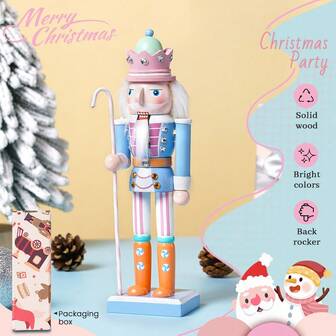 25cm くるみ割り人形 - ハンドメイド キャンディー兵士、ホーム/オフィスの装飾ギフト25cmくるみ割り人形キャンディー兵士人形 - デスク