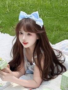 1 件可爱甜美洛丽塔蓝色蝴蝶结发夹，角色扮演爱丽丝梦游仙境奇幻洛丽塔头饰 - 彩色 - 查看 6