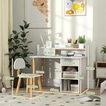 AIYAPLAY Kids Desk And Chair Set For Studying, Reading, Drawing, Green - Green - View 2