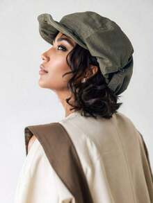 Beret Retro Artistic Style Newsboy Cap |    Large Size, Three-Dimensional, Makes The Face Look Smaller・Slouchy Style, Versatile |    Must-Have For Artistic Style Women To Go Out In Spring And Autumn Retro Wear |   New Style, Breathable Japanese Painter Hat Elements - Nhiều màu - Xem 7