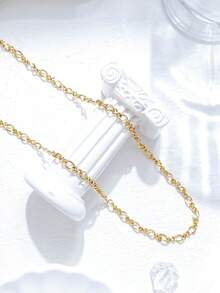 1 قلادة سلسلة عنق مجدولة مخصصة، سلسلة عنق من الفولاذ المقاوم للصدأ مناسبة للاستخدام اليومي للنساء، هدية عيد ميلاد أو عطلة للأم أو الصديقة أو الصديق