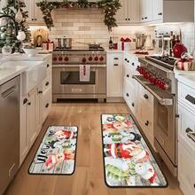 Pzw Juego De 2 Tapetes De Cocina De Navidad Decoraciones Navideñas Para El Hogar Ciervos Muñeco De Nieve Tapete De Bienvenida Tapete De Invierno Para El Hogar Decoración De Navidad8109 - 穆埃科德涅夫 - 查看 7