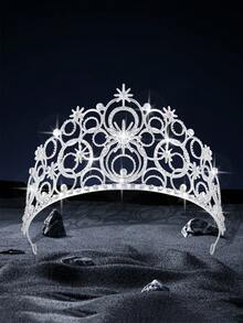 1 pieza Corona de burbujas, La corona noble, Adecuada para la corona de la novia, Coronas de cristal para mujeres, Tiara de burbuja de cristal, Diadema de reina real para novia, Accesorios para el cabello de princesa para mujeres, Accesorios para bodas, fiestas, cumpleaños y disfraces